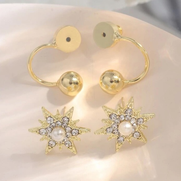 Double sided  Earrings - Picture 3 of 4